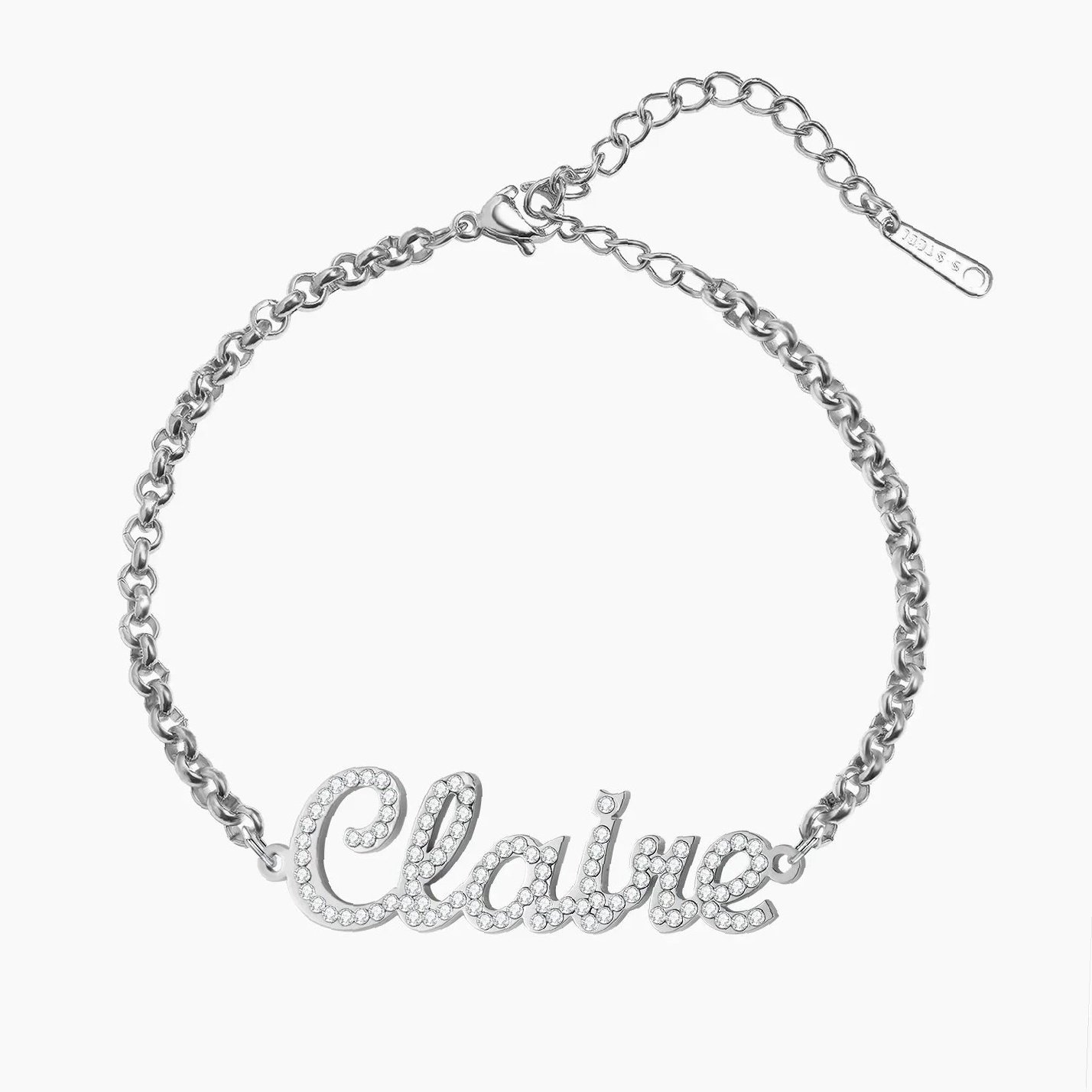 Iced Name Bracelet | Custom Premium Metal Alloy Bracelet - Engravely - Image 2