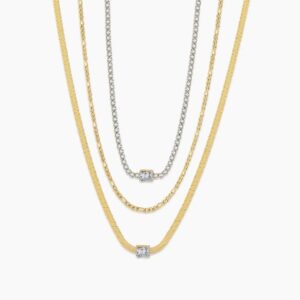Crystal Necklace Set | Custom Premium Metal Alloy Name Necklace - Engravely