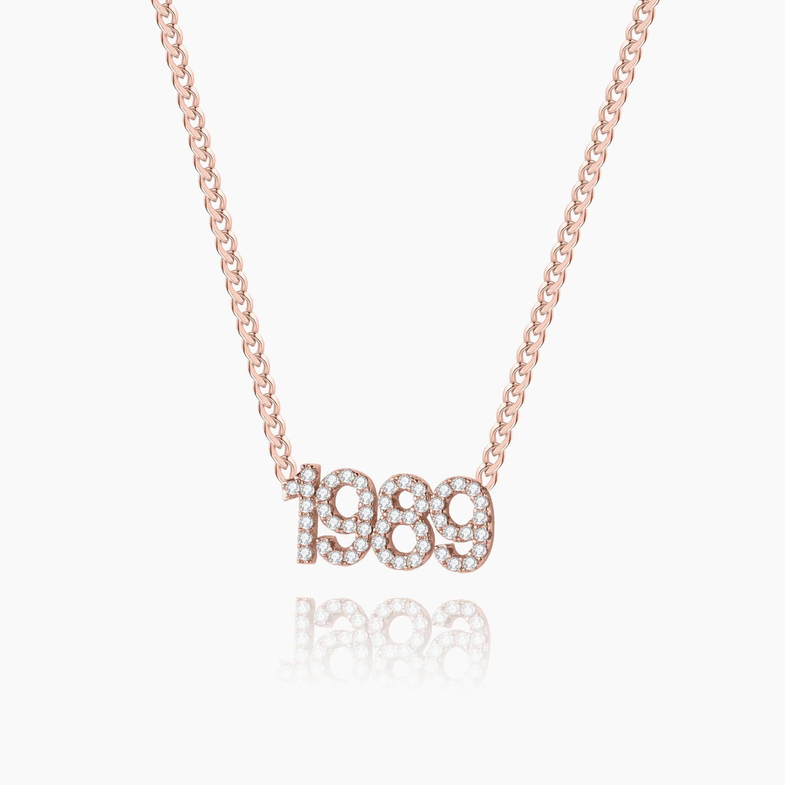 Iced Year Necklace w/ Cuban Chain | Custom Stainless Steel Name Necklace - Engravely - Image 5