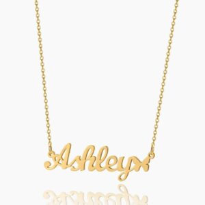 Butterfly Name Necklace | Kids Custom Premium Metal Alloy Jewelry - Engravely