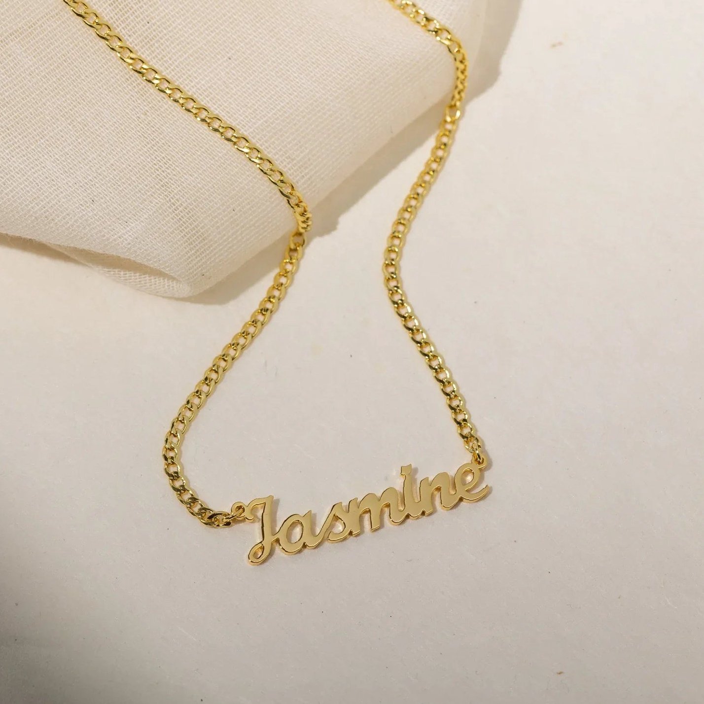 Custom Name Necklace w/ Cuban Chain | Kids Custom Stainless Steel Jewelry - Engravely - Image 4