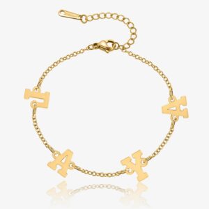 Letters Bracelet | Custom Premium Metal Alloy Bracelet - Engravely