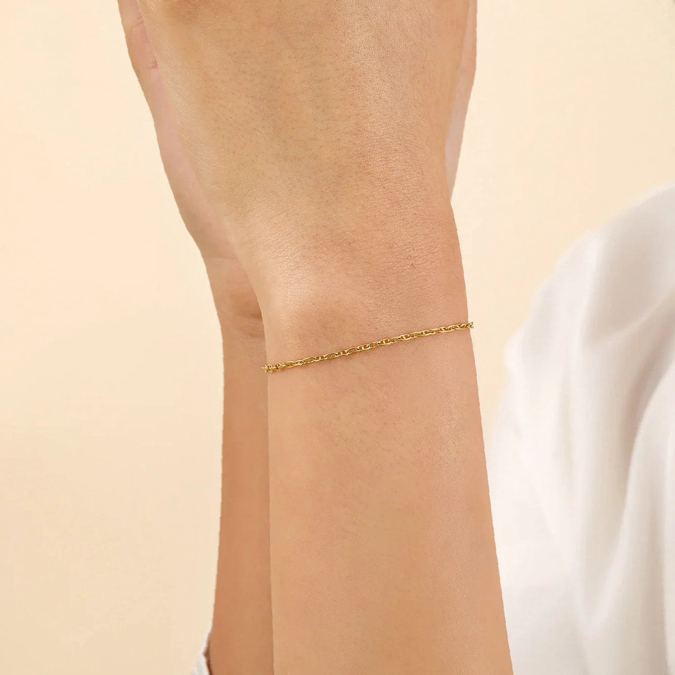 Mariner Chain Bracelet - 2mm | Custom Premium Metal Alloy Name Necklace - Engravely - Image 5
