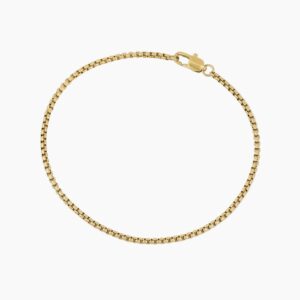 Mens Box Chain Bracelet - 2mm | Custom Premium Metal Alloy Name Necklace - Engravely