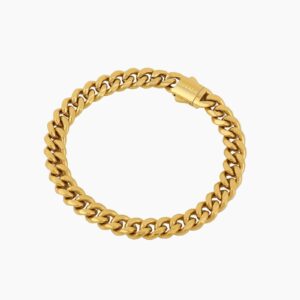 Mens Cuban Link Bracelet - 8mm | Custom Stainless Steel Bracelet - Engravely