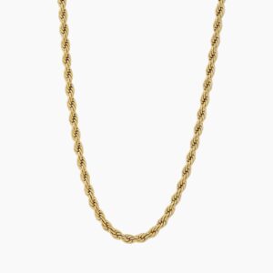 Mens Rope Chain - 6mm | Custom Premium Metal Alloy Name Necklace - Engravely