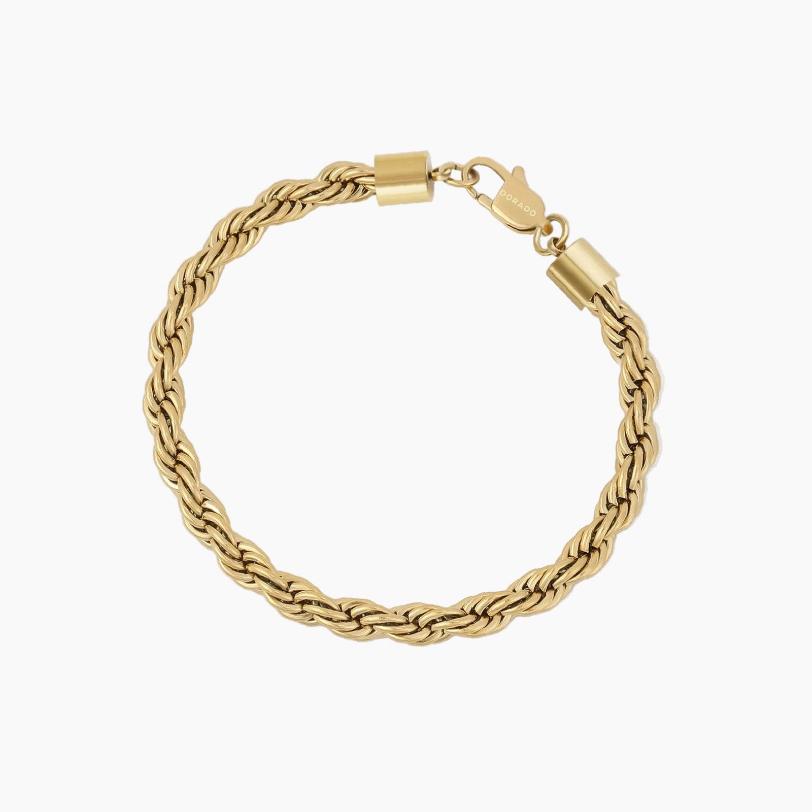 Mens Rope Chain Bracelet - 6mm | Custom Premium Metal Alloy Name Necklace - Engravely