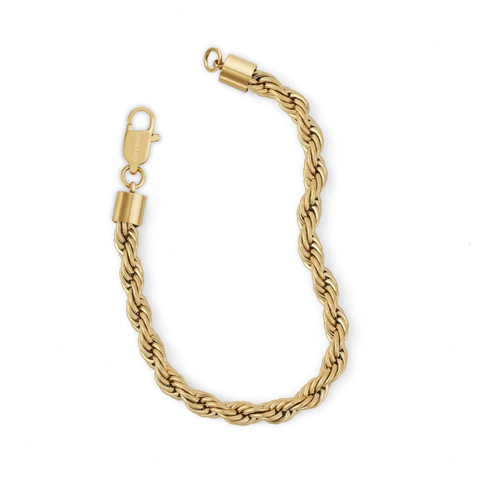 Mens Rope Chain Bracelet - 6mm | Custom Premium Metal Alloy Name Necklace - Engravely - Image 3