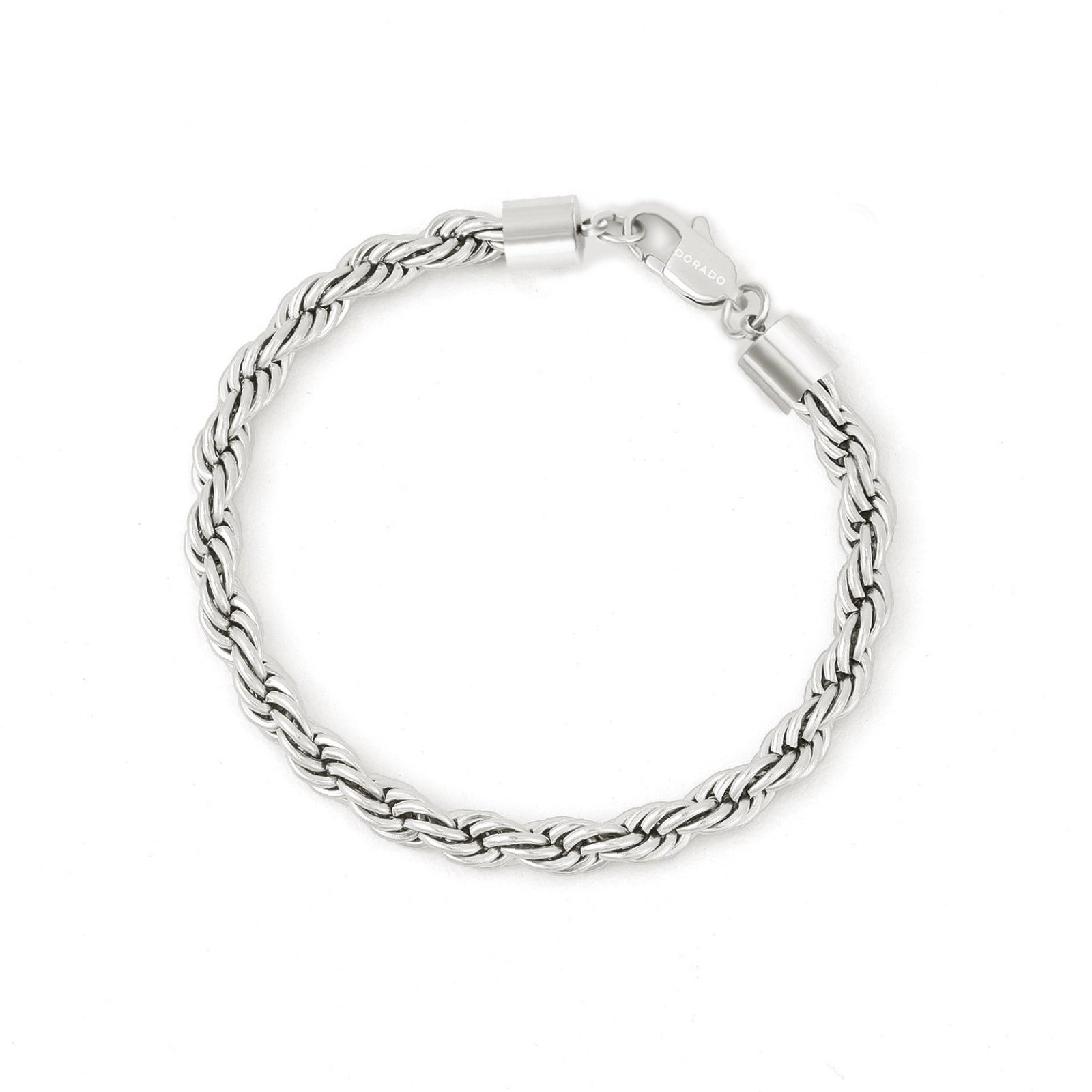 Mens Rope Chain Bracelet - 6mm | Custom Premium Metal Alloy Name Necklace - Engravely - Image 5