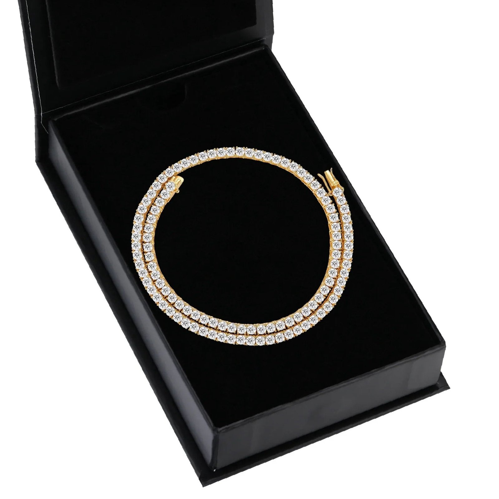 Mens Tennis Chain - 4mm | Custom Premium Metal Alloy Name Necklace - Engravely - Image 3