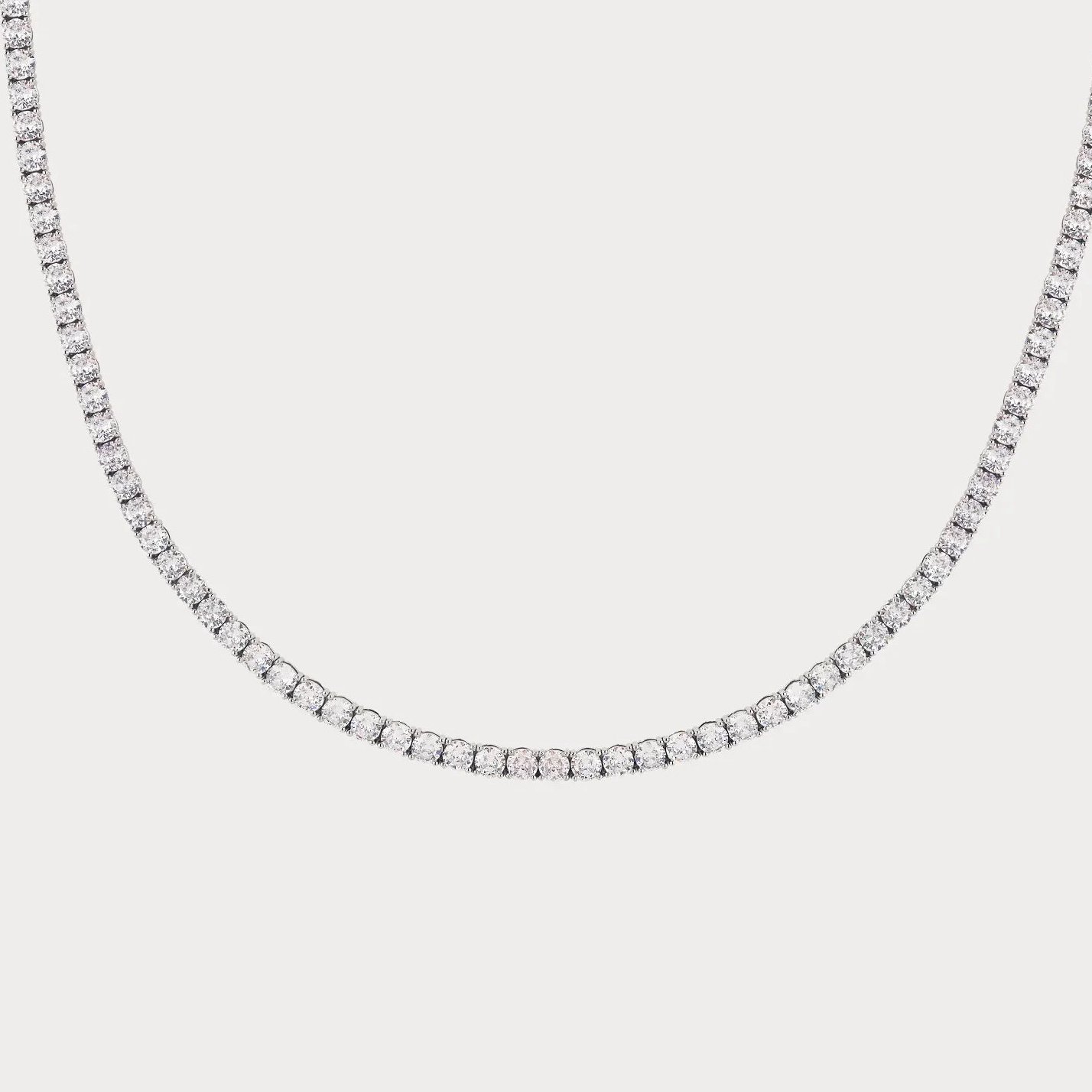 Mens Tennis Chain - 4mm | Custom Premium Metal Alloy Name Necklace - Engravely - Image 7