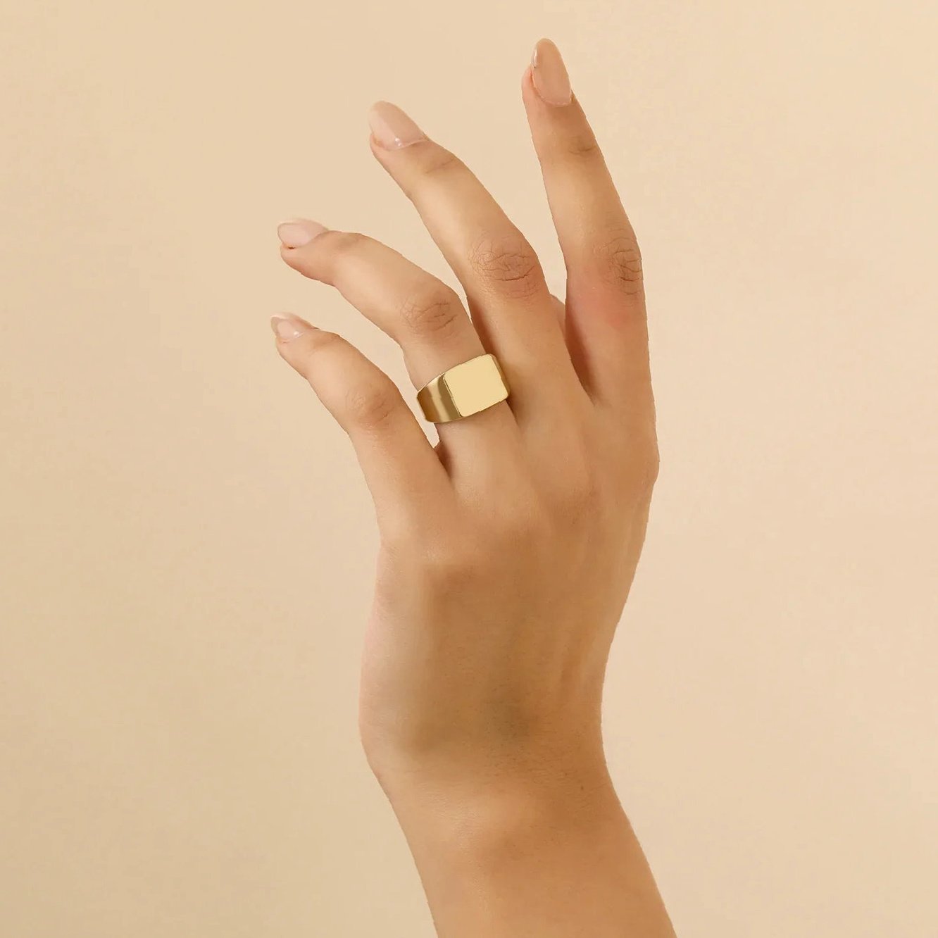 Minimal Signet Ring | Custom Premium Metal Alloy Ring - Engravely - Image 5