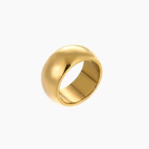 Minimal Wide Band Ring | Custom Premium Metal Alloy Ring - Engravely
