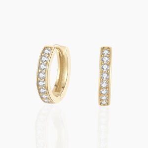 Moissanite Hoop Earrings | Custom Premium Metal Alloy Earrings - Engravely