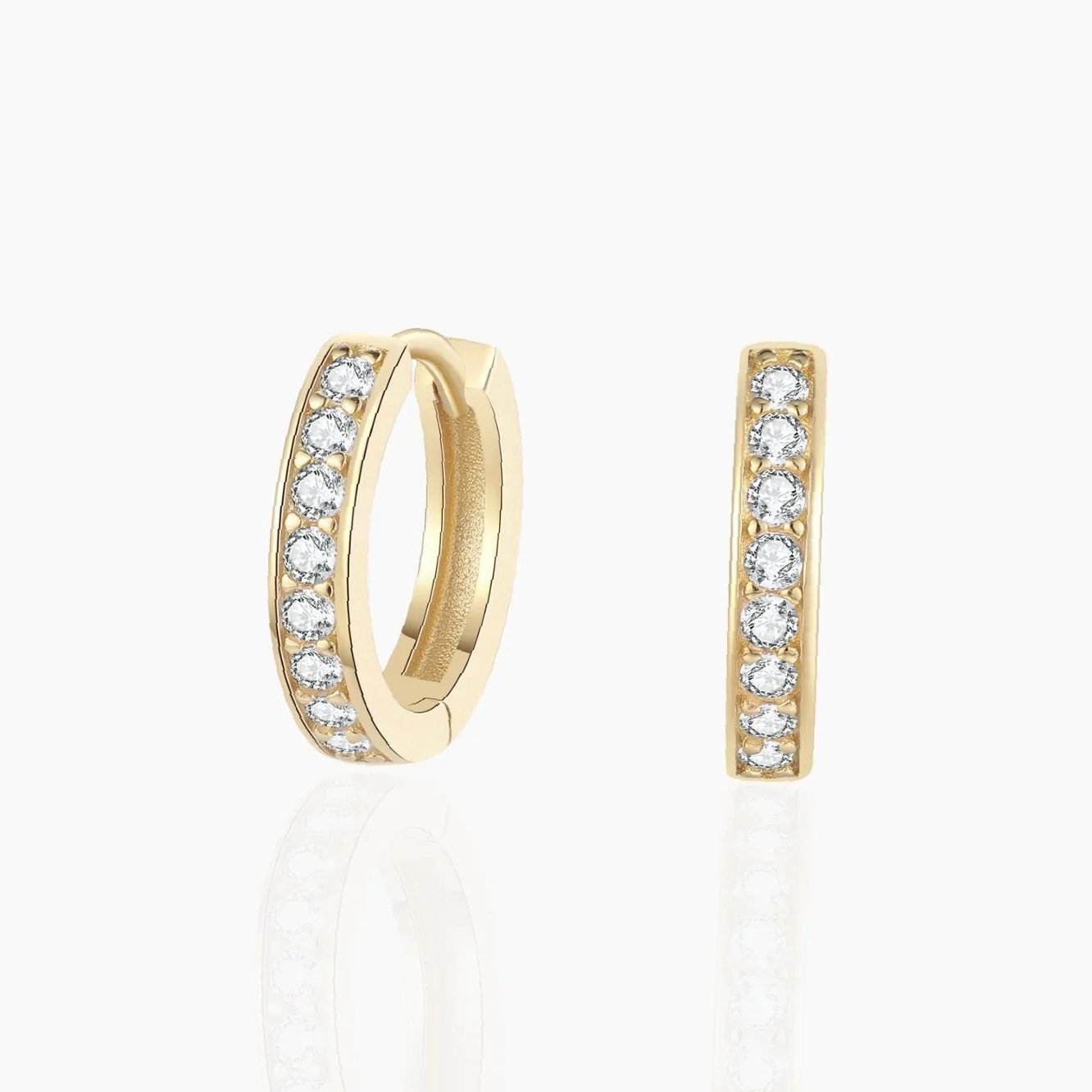 Moissanite Hoop Earrings | Custom Premium Metal Alloy Earrings - Engravely