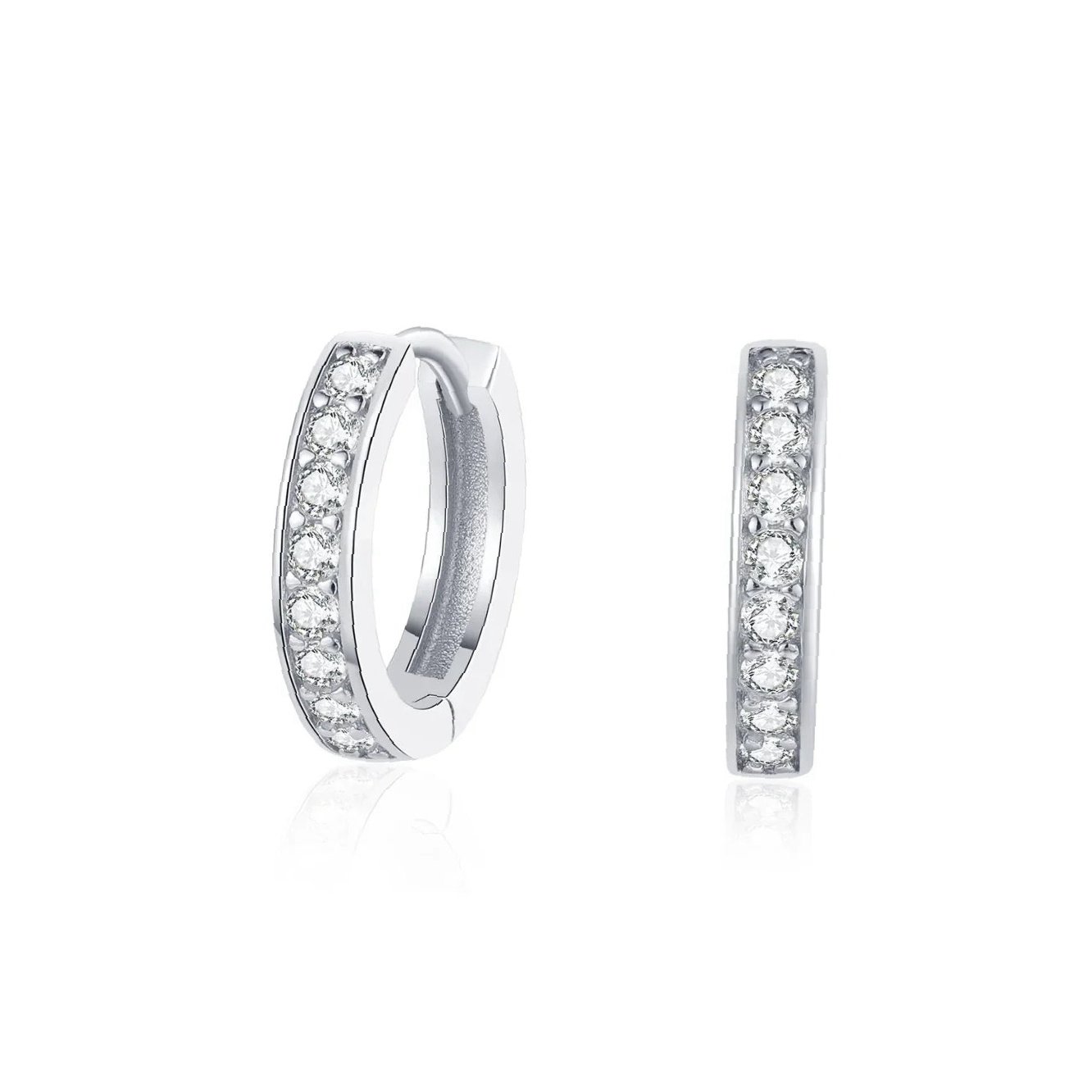 Moissanite Hoop Earrings | Custom Premium Metal Alloy Earrings - Engravely - Image 5