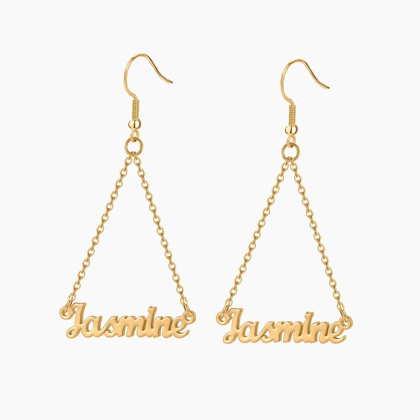 Name Dangle Earrings | Custom Premium Metal Alloy Earrings - Engravely