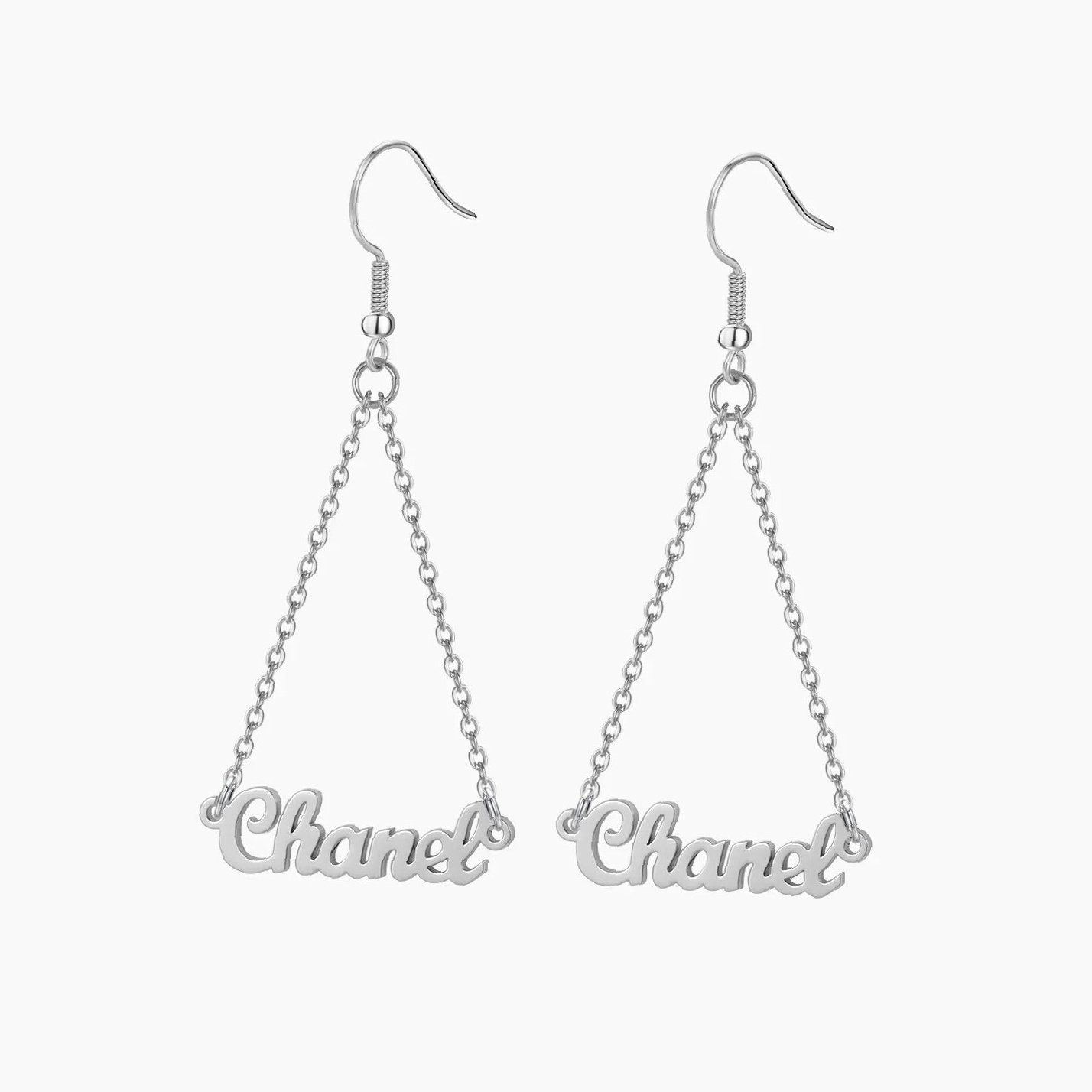 Name Dangle Earrings | Custom Premium Metal Alloy Earrings - Engravely - Image 4