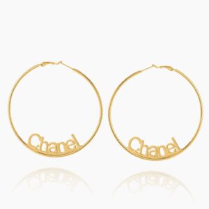Name Hoop Earrings | Custom Premium Metal Alloy Earrings - Engravely