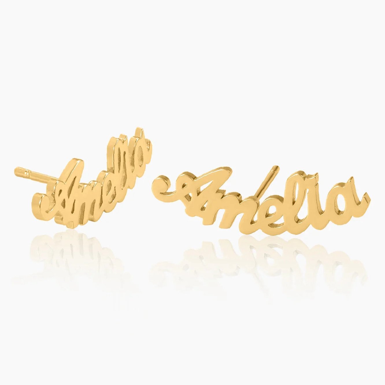 Name Stud Earrings | Custom Premium Metal Alloy Earrings - Engravely - Image 7