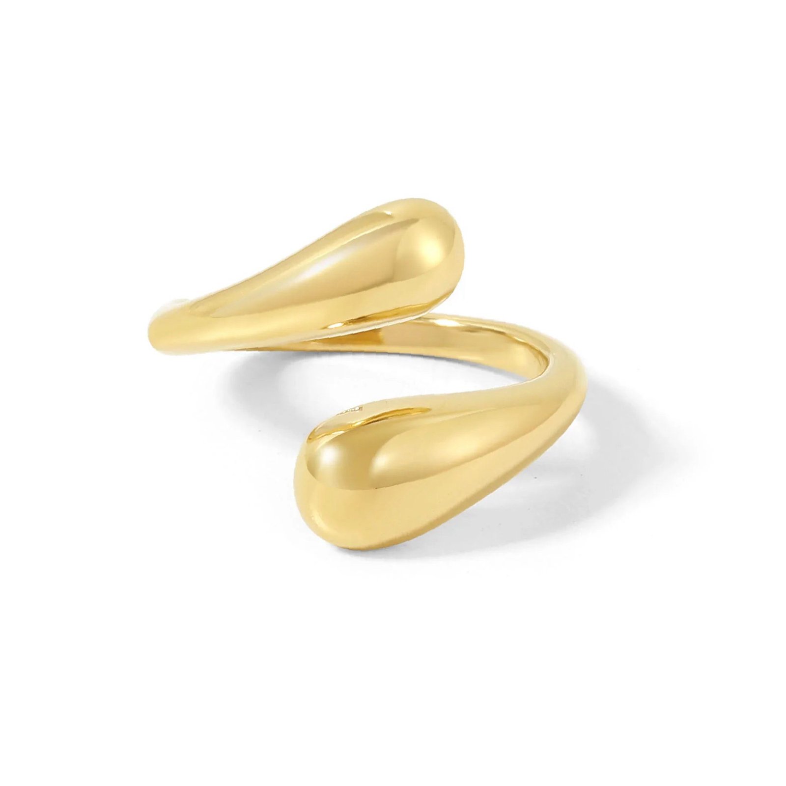 Open Twist Drop Ring | Custom Premium Metal Alloy Ring - Engravely - Image 3