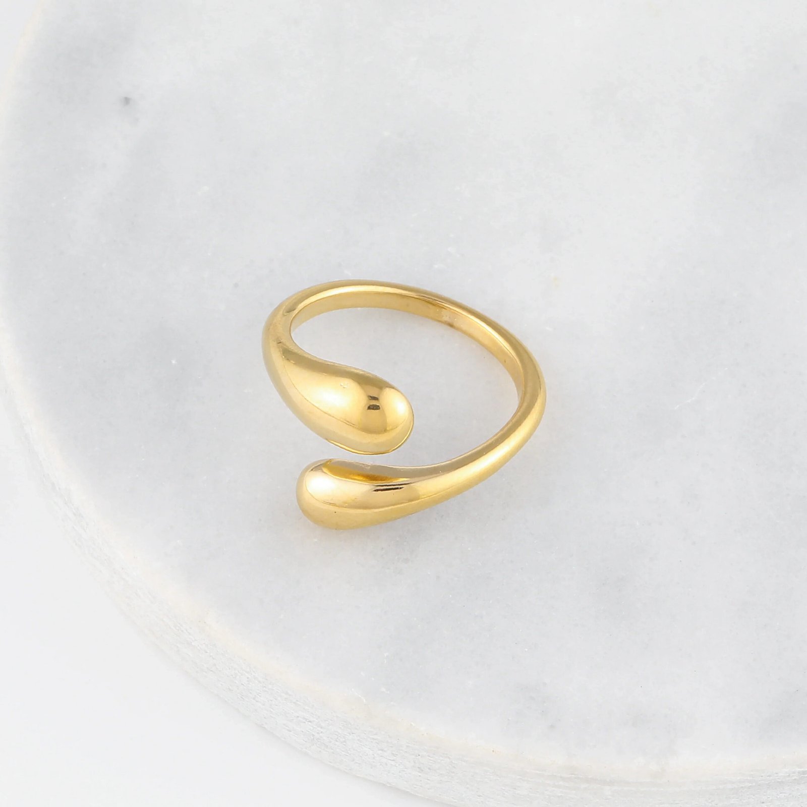 Open Twist Drop Ring | Custom Premium Metal Alloy Ring - Engravely - Image 6