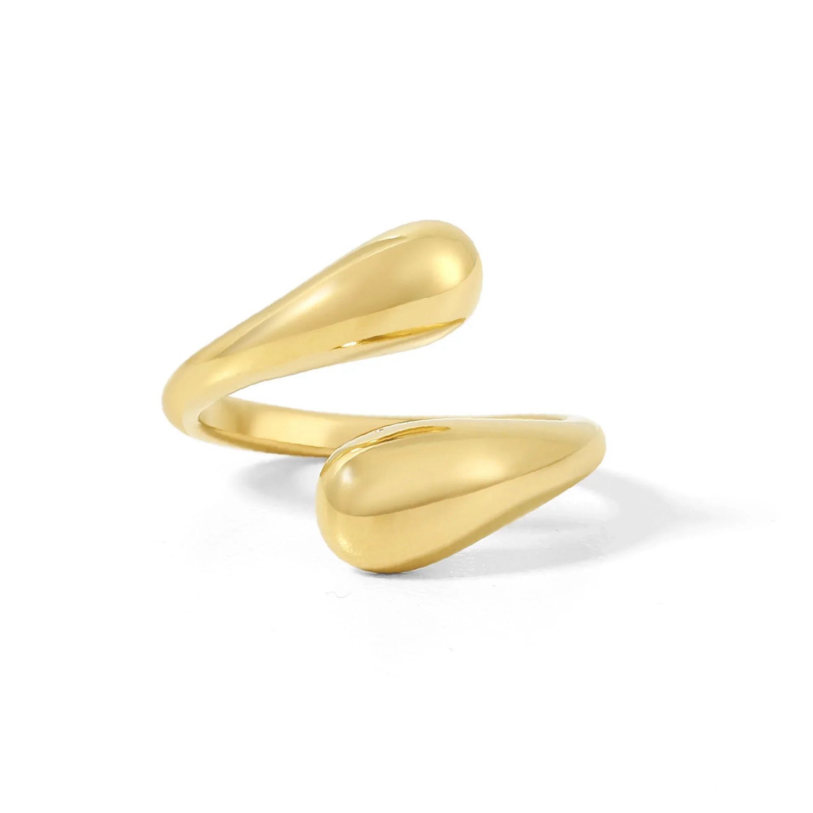 Open Twist Drop Ring | Custom Premium Metal Alloy Ring - Engravely - Image 8