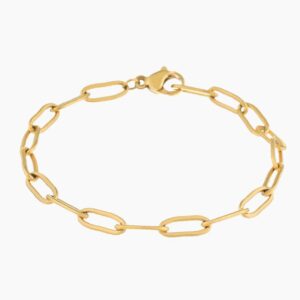Paper Clip Bracelet - 4mm | Custom Premium Metal Alloy Bracelet - Engravely