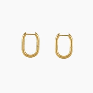 Paper Clip Hoop Earrings | Custom Premium Metal Alloy Earrings - Engravely