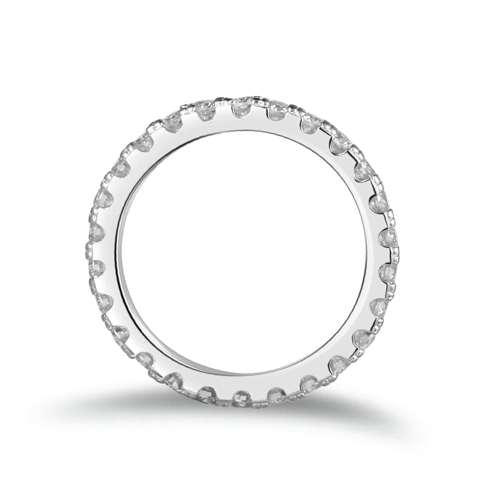 Pave Round Cut Moissanite Eternity Band | Engravely Custom Premium Metal Alloy Jewelry - Image 6