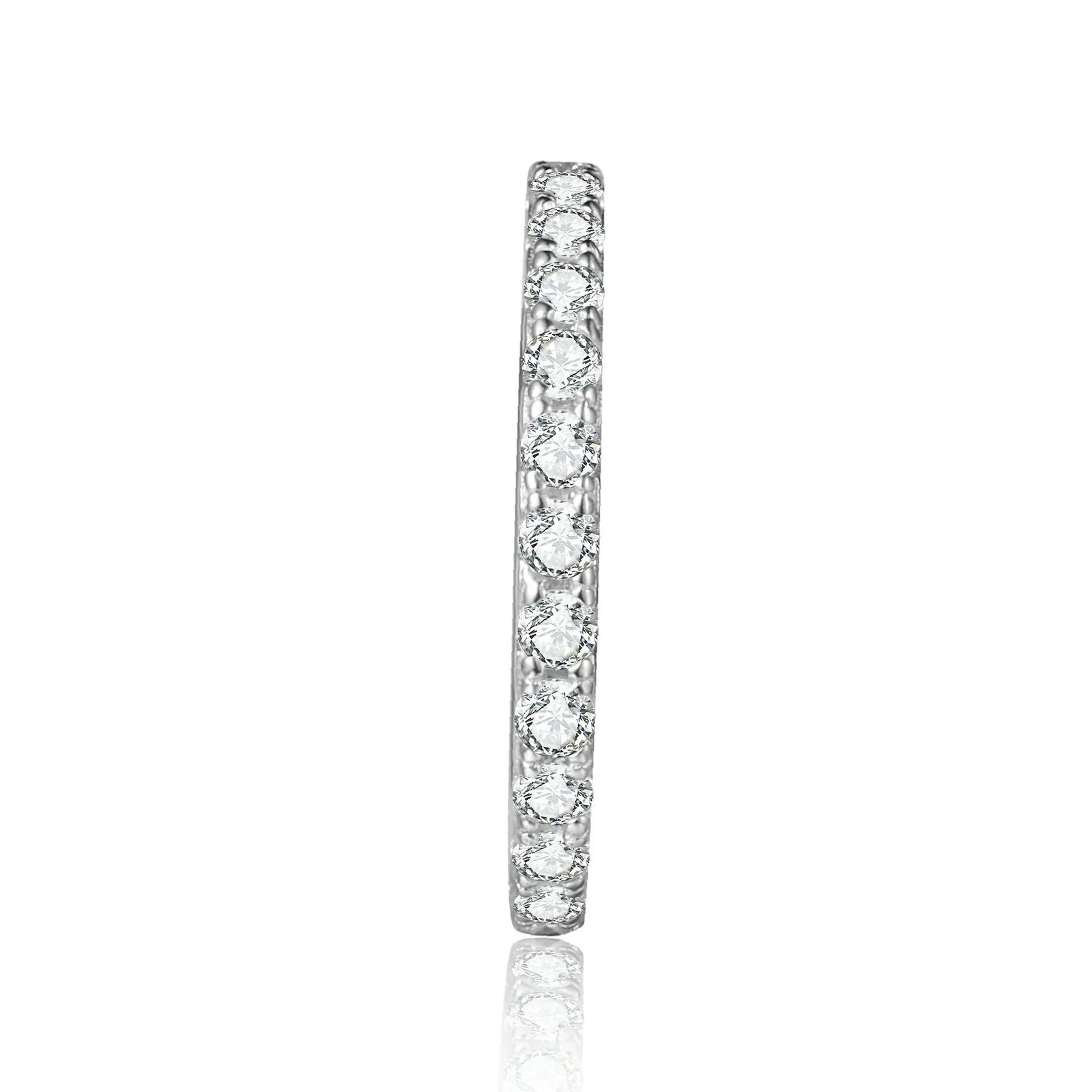 Pave Round Cut Moissanite Eternity Band | Engravely Custom Premium Metal Alloy Jewelry - Image 8