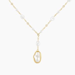 Perlita Pendant Necklace | Custom Premium Metal Alloy Name Necklace - Engravely