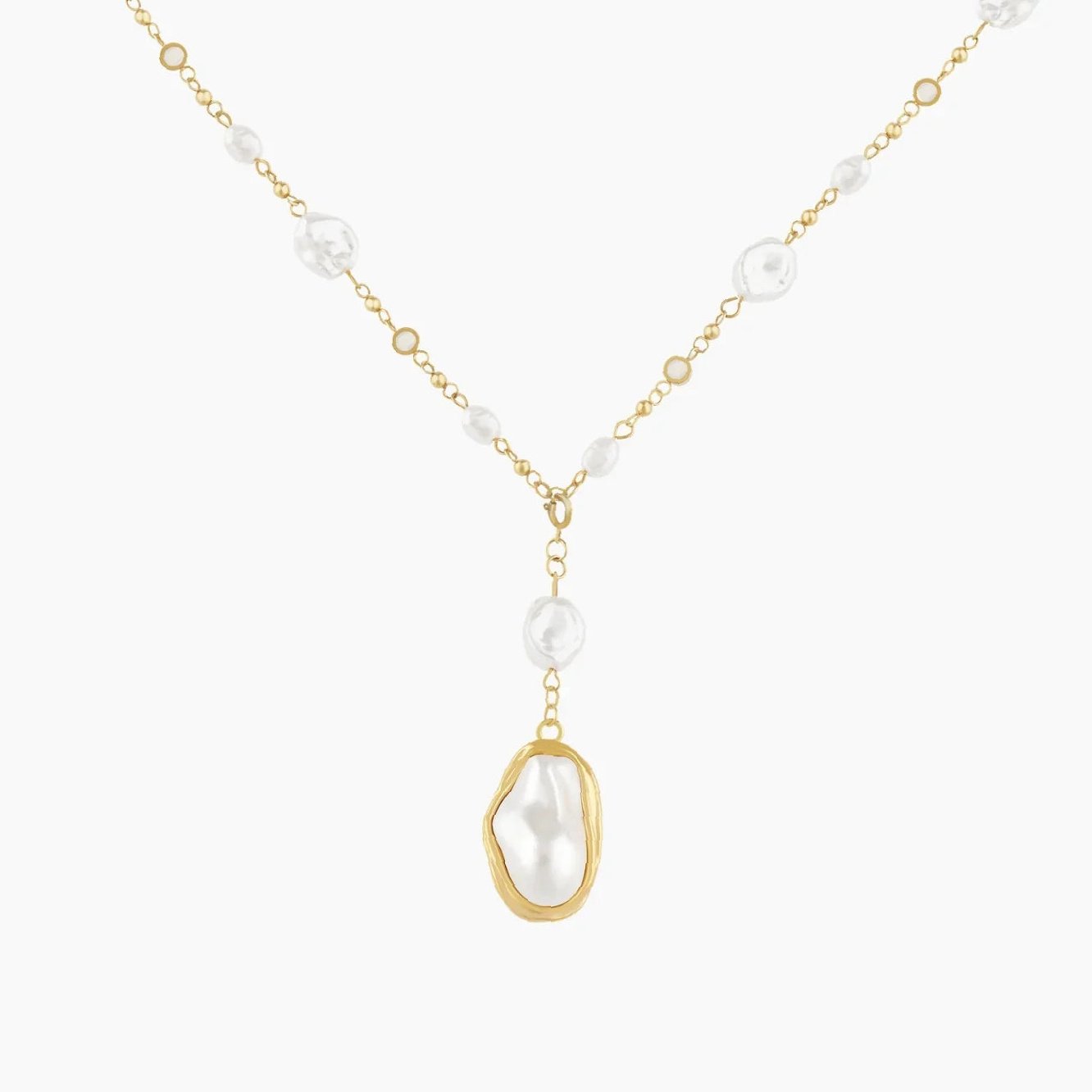 Perlita Pendant Necklace | Custom Premium Metal Alloy Name Necklace - Engravely