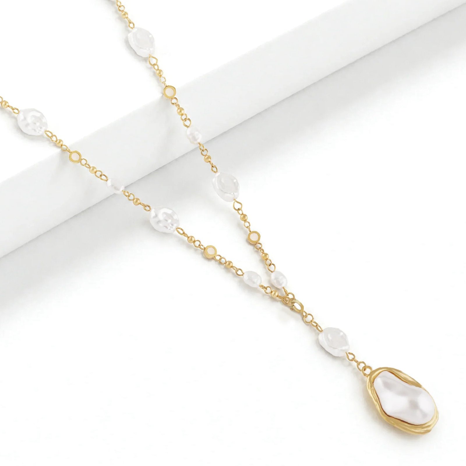 Perlita Pendant Necklace | Custom Premium Metal Alloy Name Necklace - Engravely - Image 3