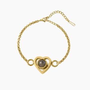 Personalized Heart Photo Bracelet | Custom Premium Metal Alloy Bracelet - Engravely