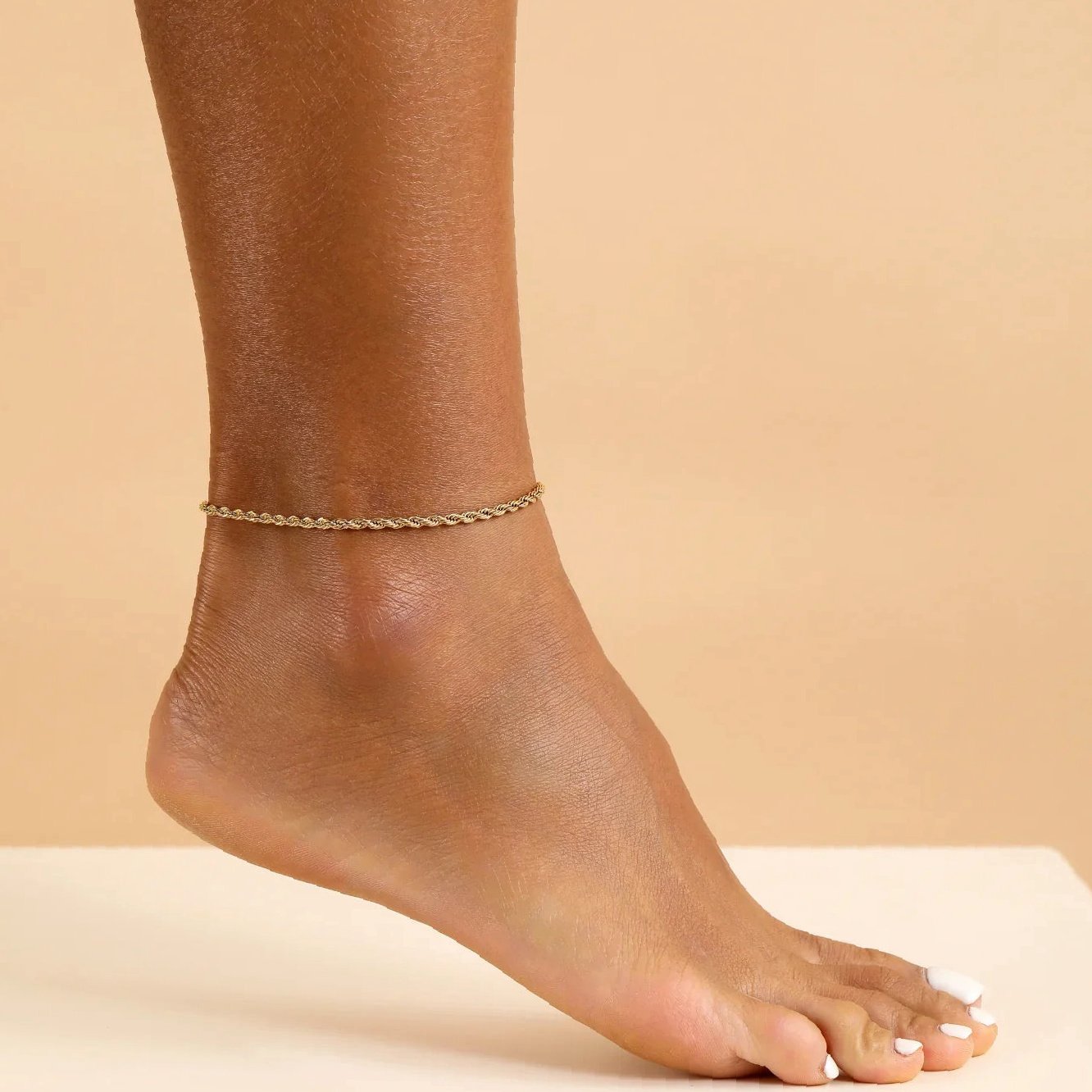 Rope Anklet - 4mm | Custom Premium Metal Alloy Anklet - Engravely - Image 3