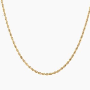 Rope Chain - 4mm | Custom Premium Metal Alloy Name Necklace - Engravely