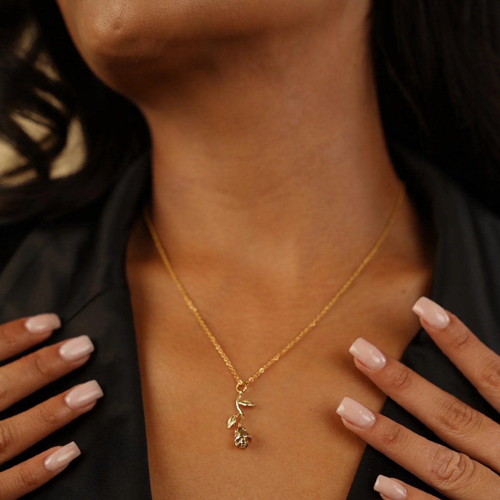 Eng ravely Rose Pendant Necklace - Image 9