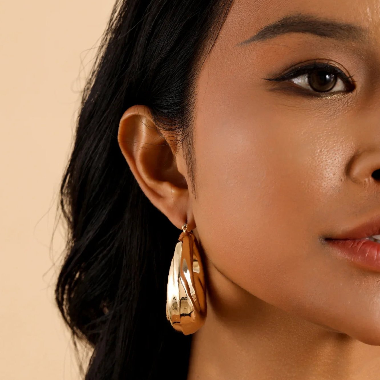 Round Twisted Hoop Earrings | Custom Premium Metal Alloy Earrings - Engravely - Image 4