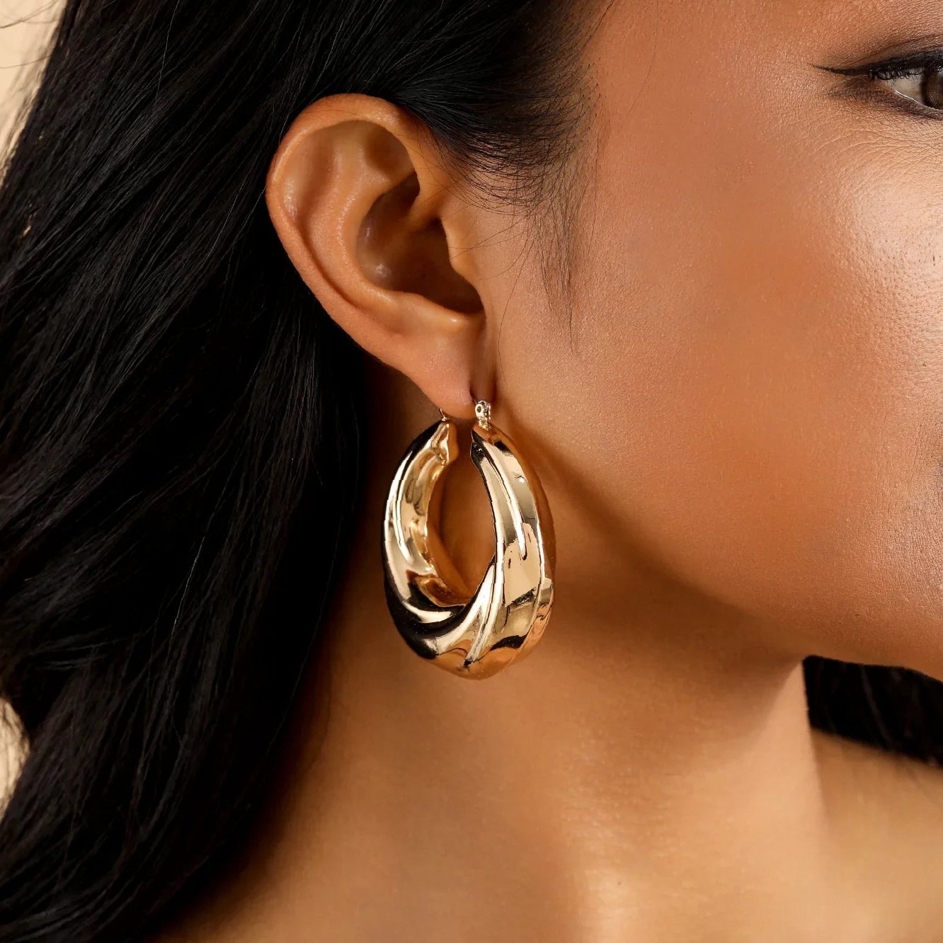 Round Twisted Hoop Earrings | Custom Premium Metal Alloy Earrings - Engravely - Image 6