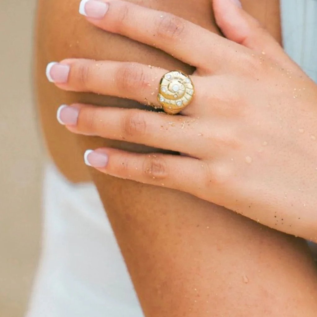 Seashell Ring | Custom Premium Metal Alloy Ring - Engravely - Image 8