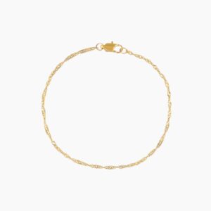 Singapore Chain Bracelet | Custom Premium Metal Alloy Name Necklace - Engravely