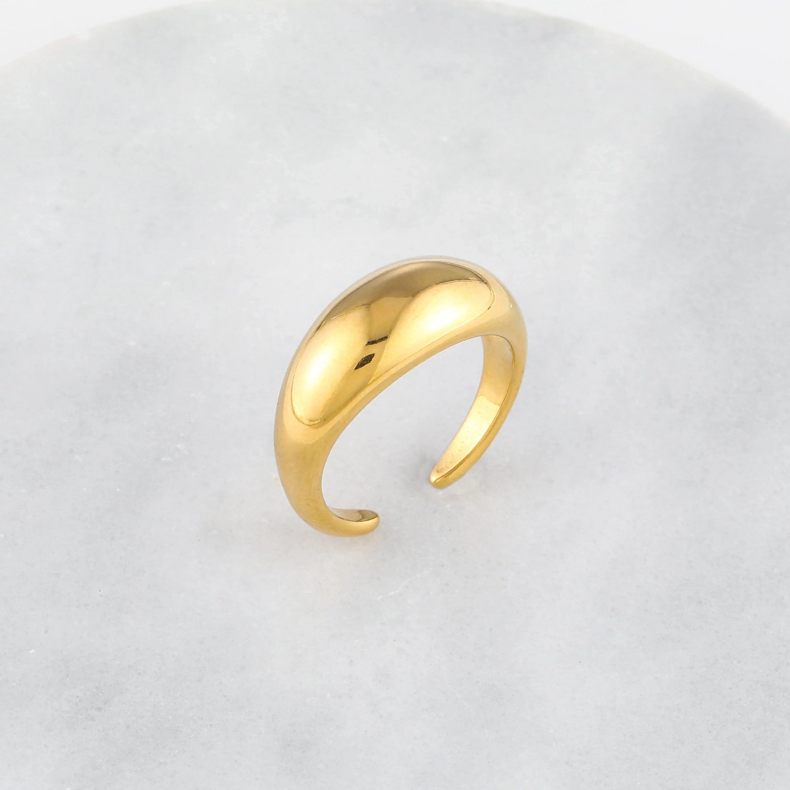 Slim Bold Dome Ring | Custom Premium Metal Alloy Ring - Engravely - Image 3