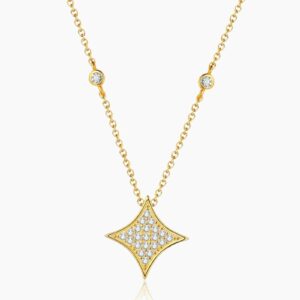 Stella Pendant Necklace | Custom Premium Metal Alloy Name Necklace - Engravely