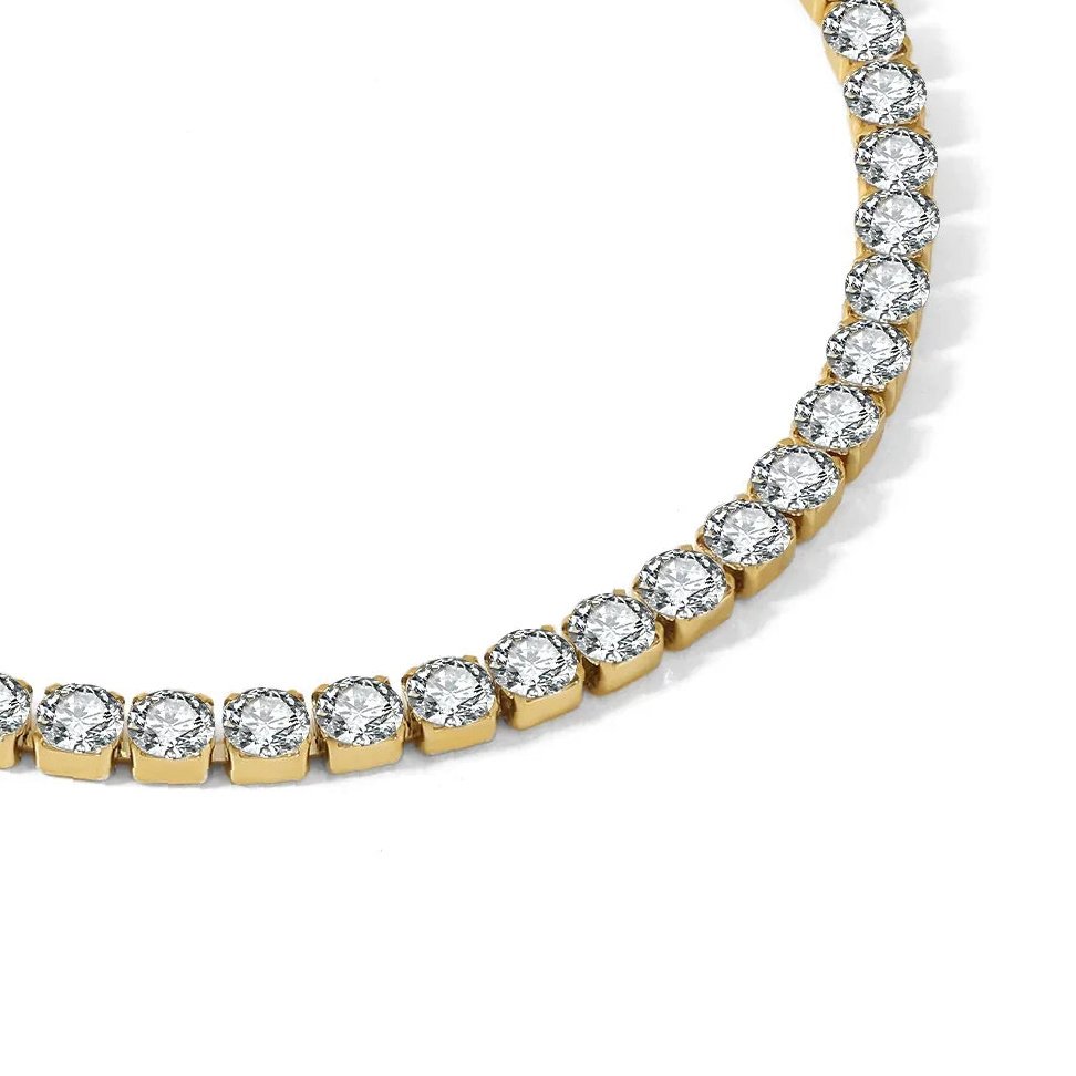 Tennis Anklet - 4mm | Custom Premium Metal Alloy Anklet - Engravely - Image 5