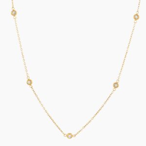 Crystals Necklace | Custom Premium Metal Alloy Name Necklace - Engravely