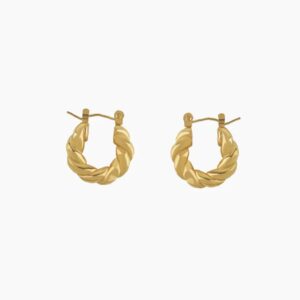 Twist Hoop Earrings | Custom Premium Metal Alloy Earrings - Engravely