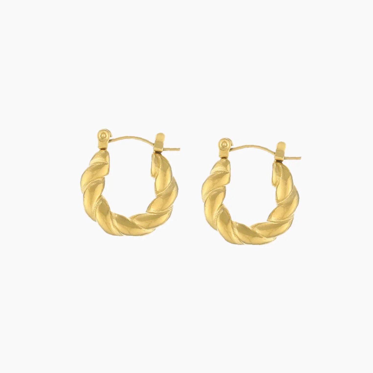 Twist Hoop Earrings | Custom Premium Metal Alloy Earrings - Engravely - Image 6
