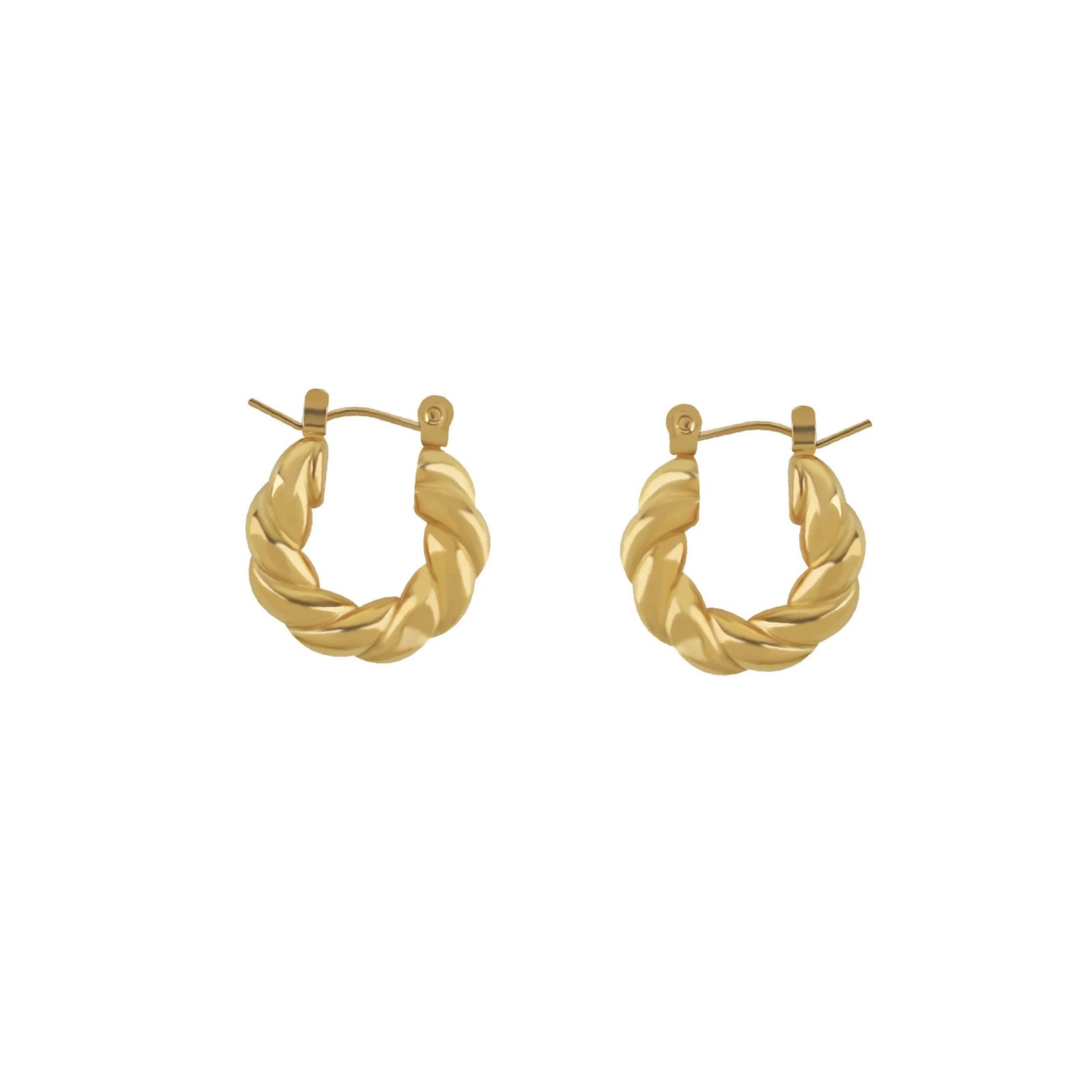 Twist Hoop Earrings | Custom Premium Metal Alloy Earrings - Engravely - Image 7
