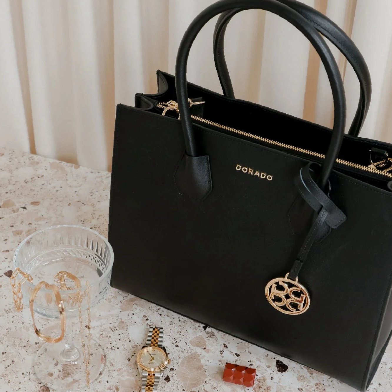 Vastella Tote Bag - Black | Engravely Custom Premium Metal Alloy Jewelry - Image 6